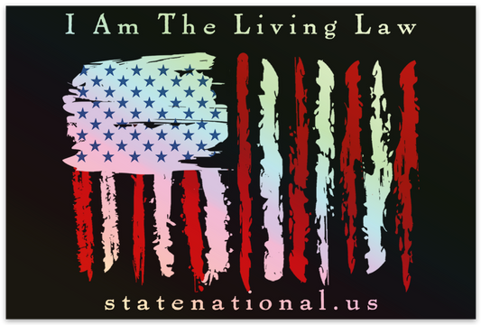 Holographic Distressed Flag Sticker