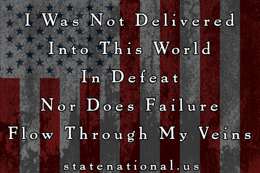 6" x 4" 'I WAS NOT DELIVERED INTO THIS WORLD IN DEFEAT...' Sticker/Magnet